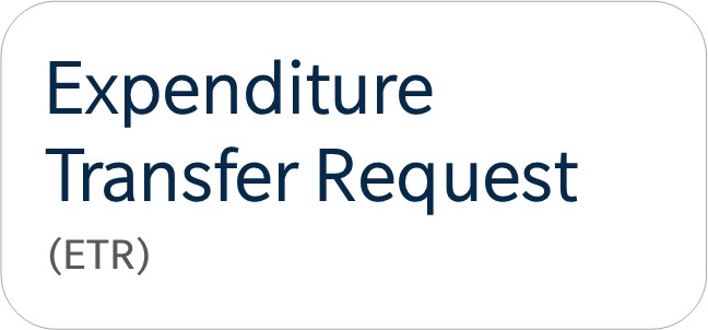 Expenditure Transfer Request ETR