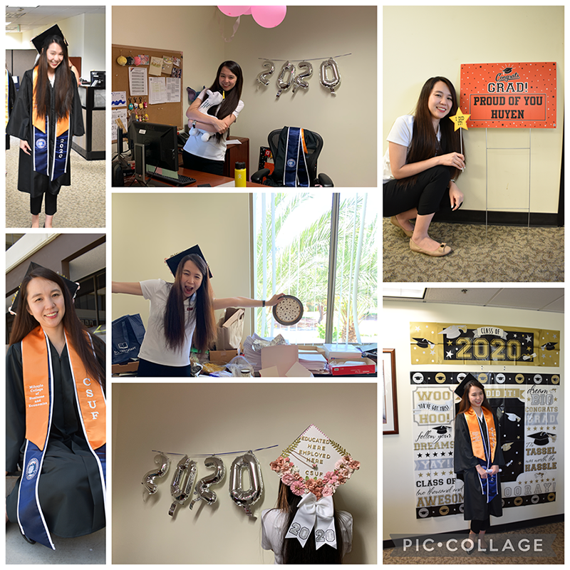 Jenny Huynh graduation picture collage